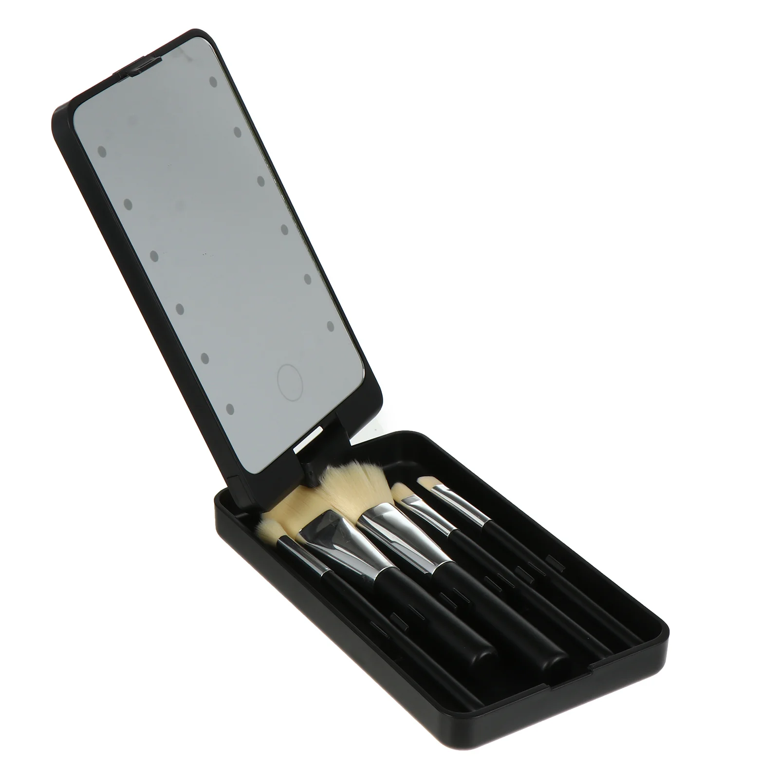 

Folding Makeup Mirror Brushes Travel Foldable Brushs Vanity with LED Abs