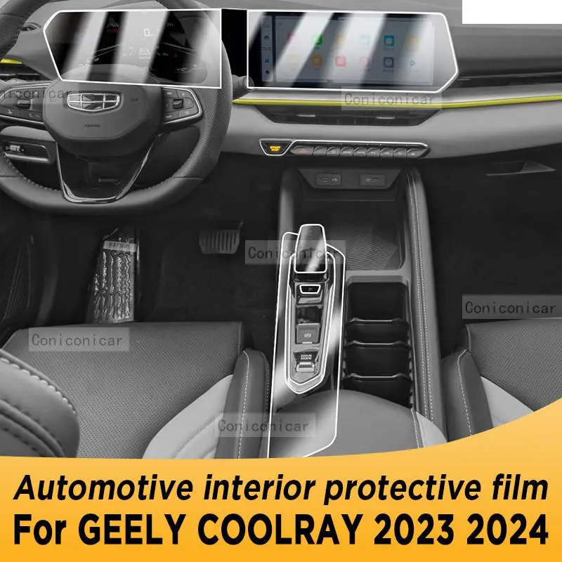 

For GEELY COOLRAY 2023 2024 Gearbox Panel Navigation Screen Automotive Interior Protective Film Anti-Scratch Accessories Sticker