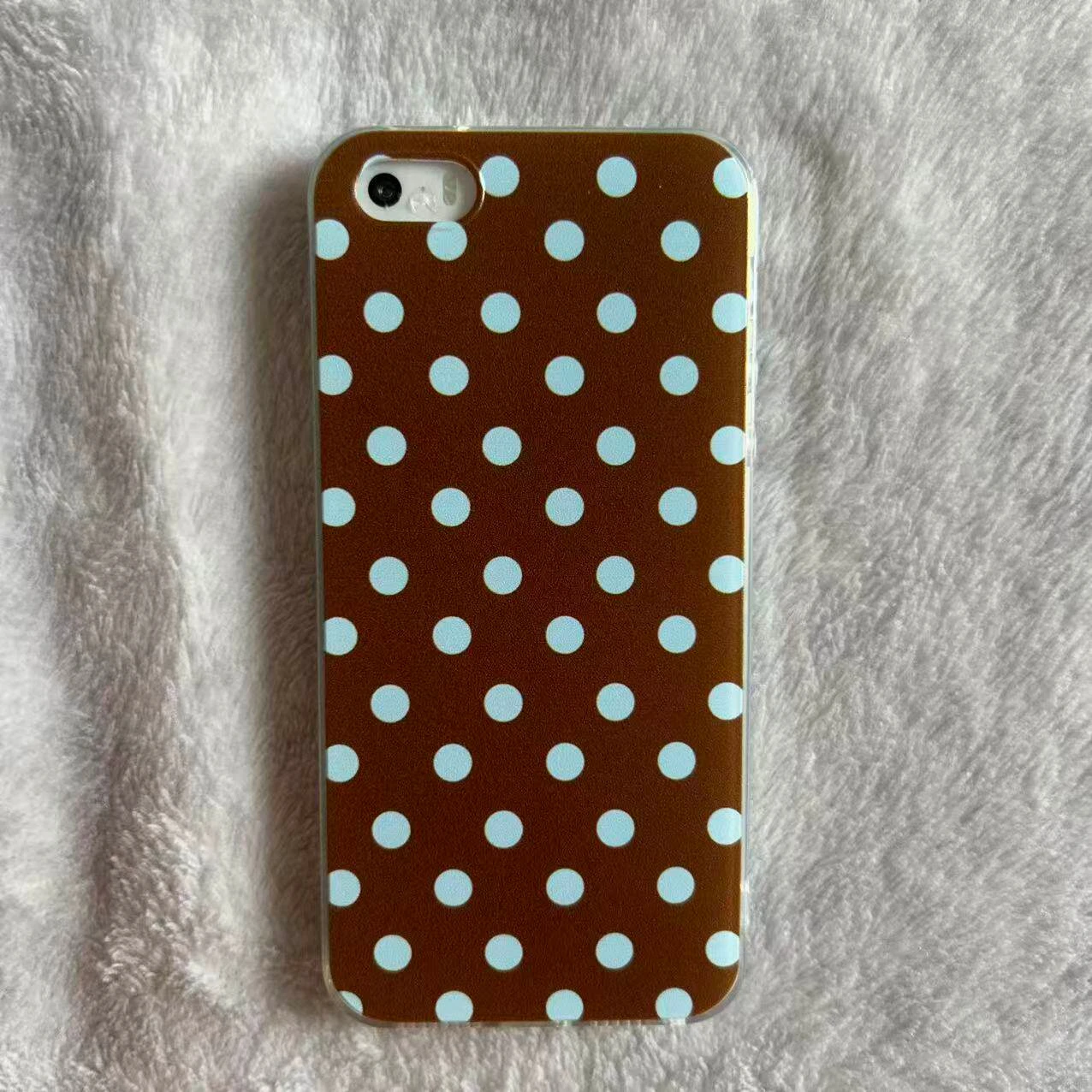 Vibrant Colorful Polka Dots Feather Texture Phone Case