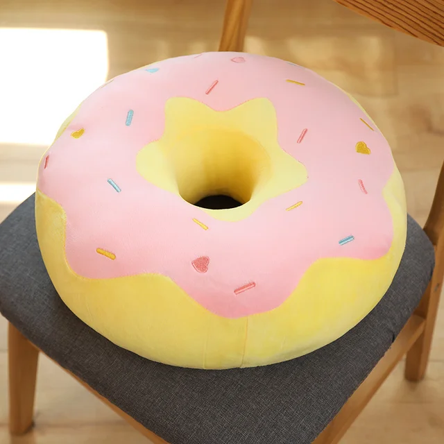 New 38/58cm Funny Creative Stuffed Soft Children Toys Floor Cushion Pillow Dessert Donuts Lovely Stuffed Toys Home Decors Gifts