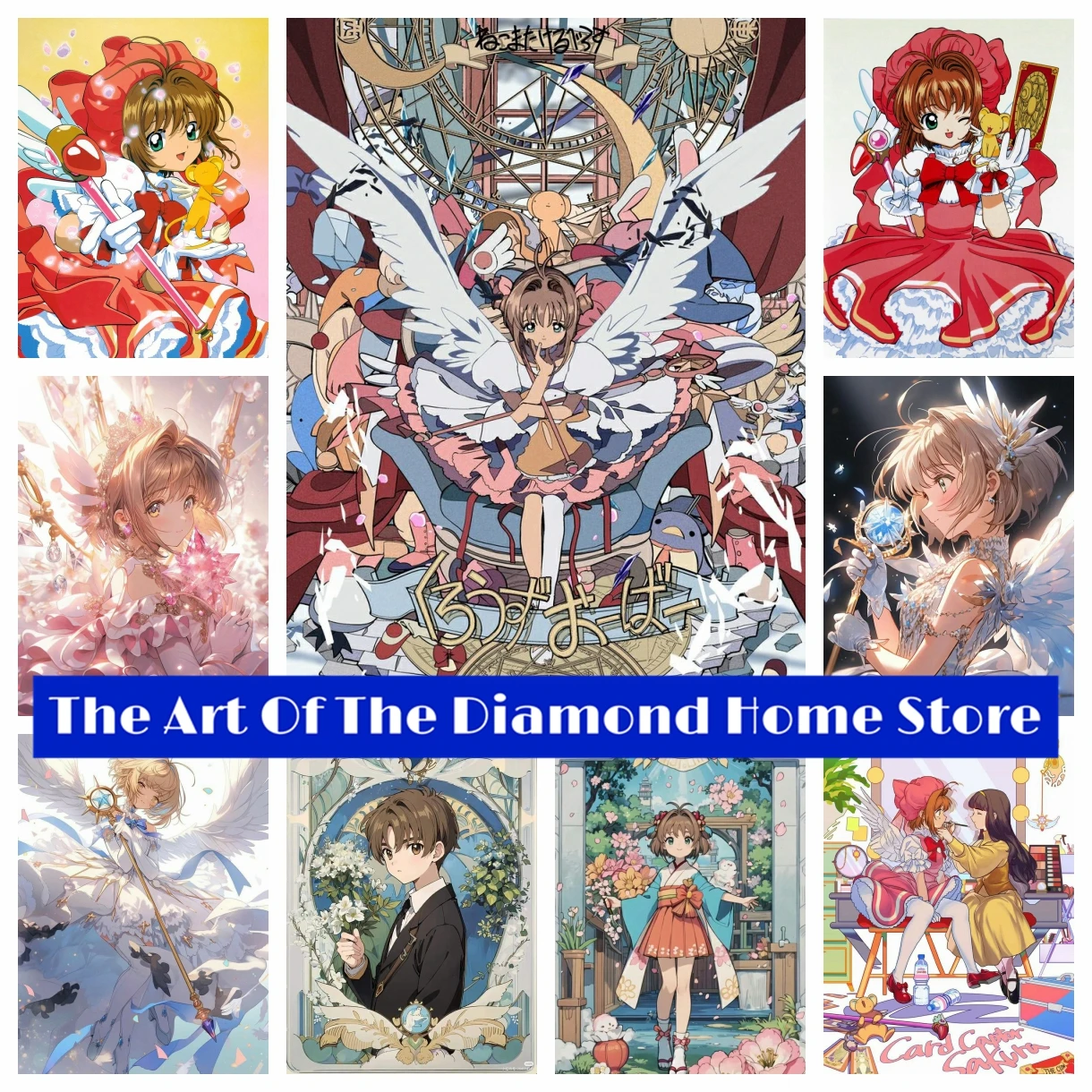 

Card Captor Sakura AB Diamond Painting Mosaic Cartoon Japanese Anime Girl Cross Stitch Embroidery Handmade Craft Home Decor Gift