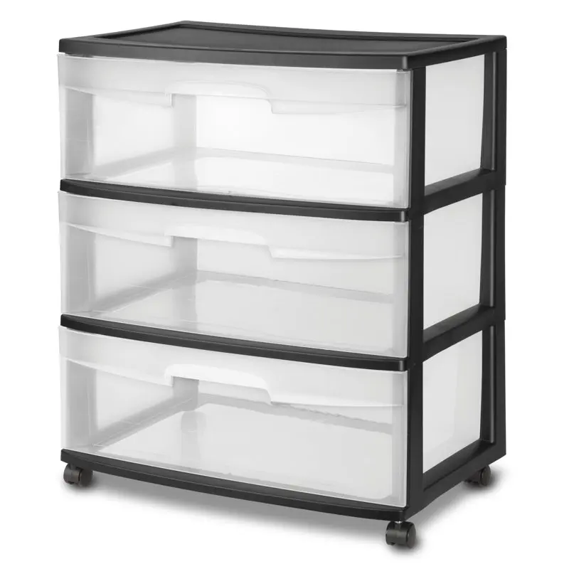 

3 Drawer Cart Black