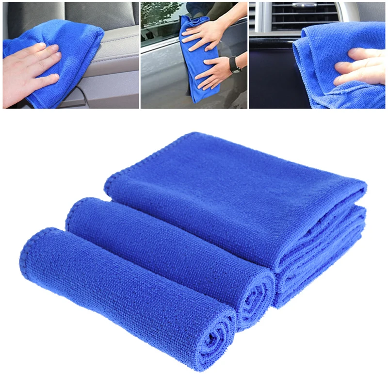 

5 Pcs Soft Absorbent Wash Cloth Car Auto Care Microfiber Cleaning Towels K0AF
