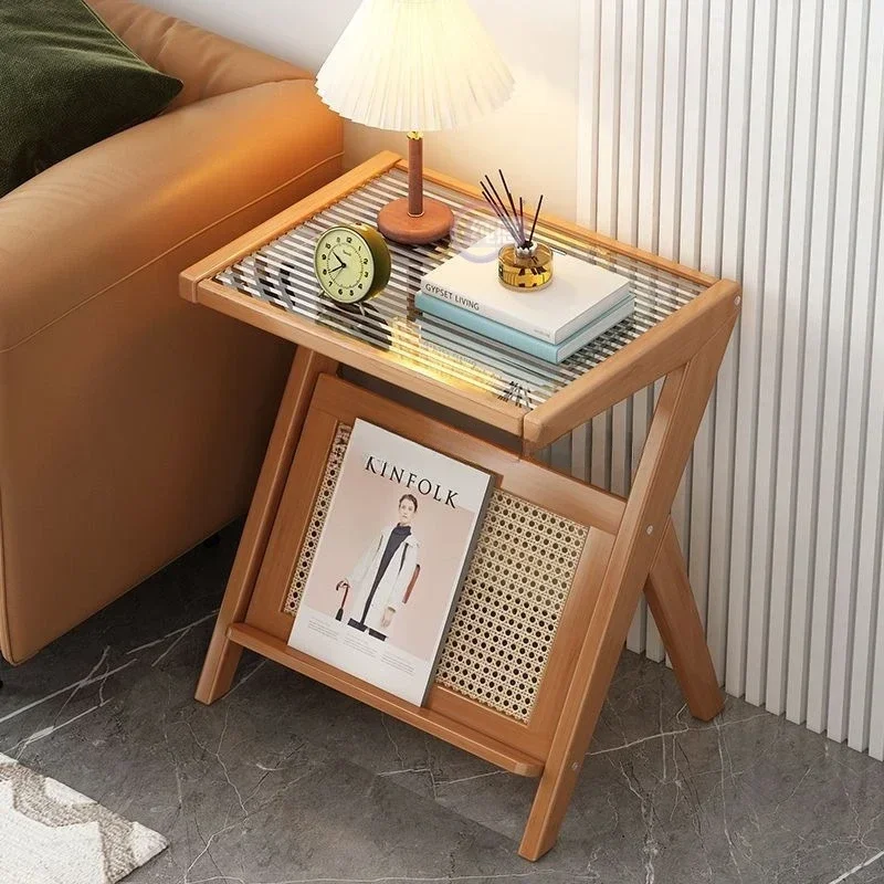 Bedside Glass Table Creatively Designed Corner Table Small Sofa Side Tea