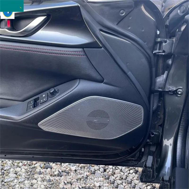 Misura Per Mazda Mx-5 Rf Mx5 Nd 2016-2020 In Acciaio Inox Car Door Interior Sound Speaker Cover Trim Sticker Refit Styling
