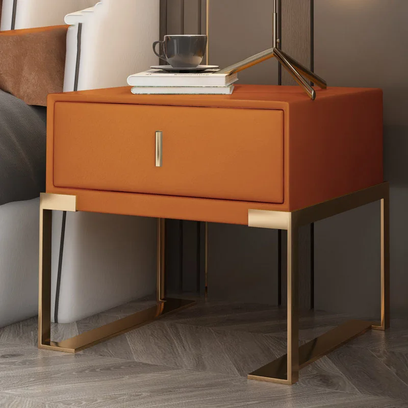 

Luxury Storage Nordic Nightstands Night Table Closets Leather Bedside Table Modern Night Table Cabinet Cabinets Furniture GGP