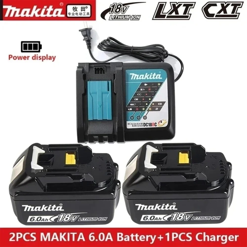 100% Оригинальный Makita 6Ah/5Ah/3Ah Makita 18V аккумулятор BL1840 BL1830B BL1850B BL1850 BL1860 BL1815 сменный литиевый аккумулятор