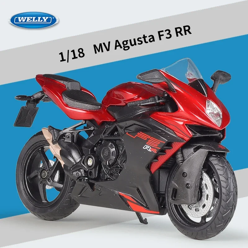 

WELLY 1/18 MV Agusta F3 RR модель мотоцикла Коллекция игрушечных автомобилей Autobike коротковолновый амортизатор для внедорожных автомобилей игрушки Автомобильные украшения