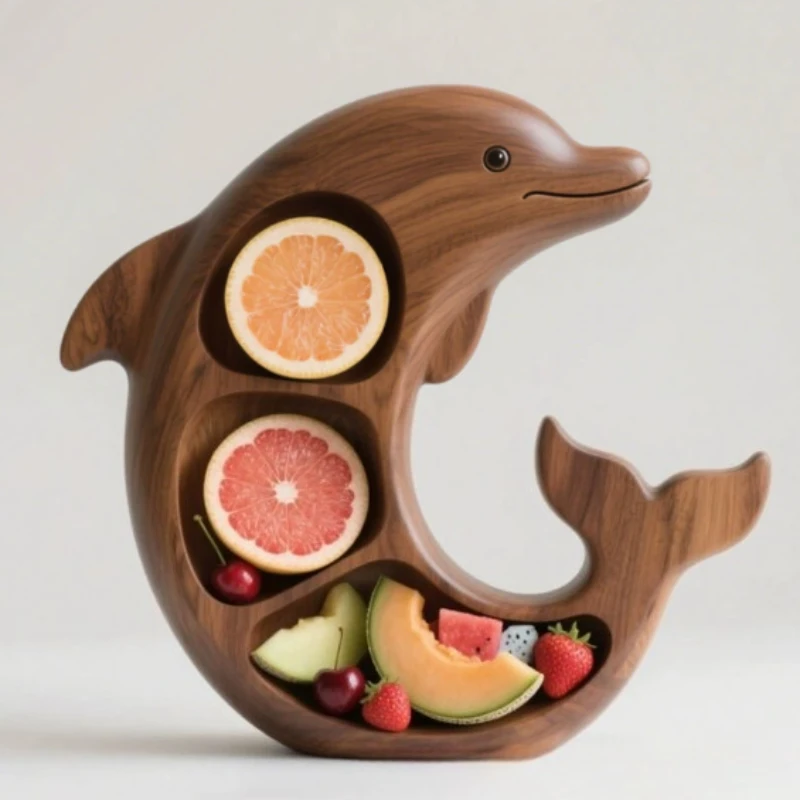 Octopus Charcuterie Platter Kitchen Table Fruit Snack Platter，Wooden Decorative Tableware，Gift for Any Occasion