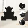 Dumbbell Set with Stand Coated Hand Weights Home Gym Equipment Black