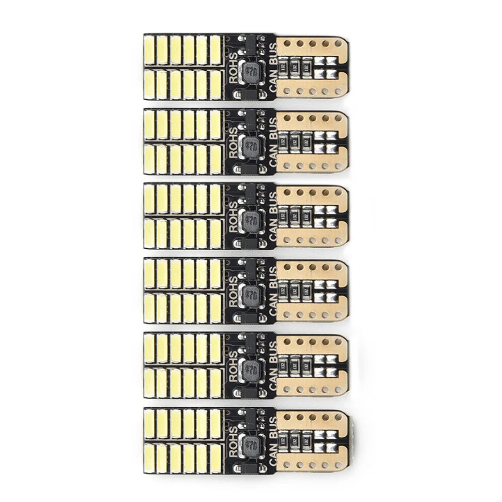 자동차 브레이크 조명, T10 LED 전구 너비 조명, 매우 밝은 6000K DC12-24V 화이트, 오류 없음 램프, 메르세데스 W204 5W, 6 개