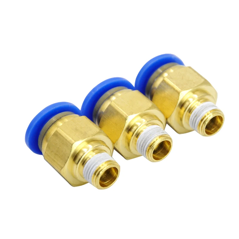 

HIGH QUALITY 100PCS PC10-01, 10mm To 1/8' BSPT Pneumatic Connectors Male Straight One-Touch Fittings, Pneumatic Fittings