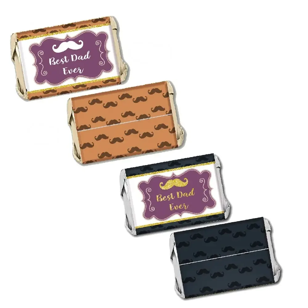 Best Dad Father'S Day Mini Candy Bar Wrapper Kinder Bueno Hershey Chocolate Stickers Capri Sun Water Bottle Label Party Decor