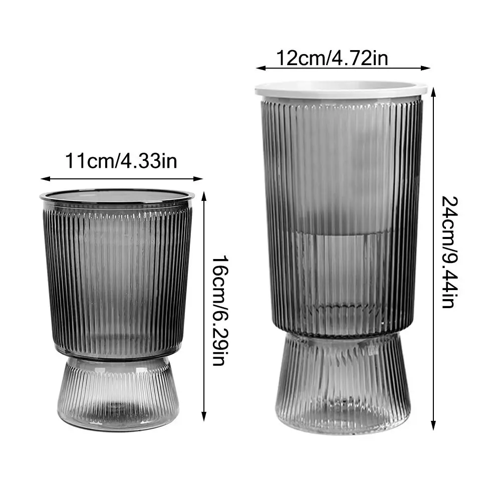 Flower Pot Self Watering Self-absorbing Transparent Vase Plastic Bamboo Planter Succulents Waterless Cultivation