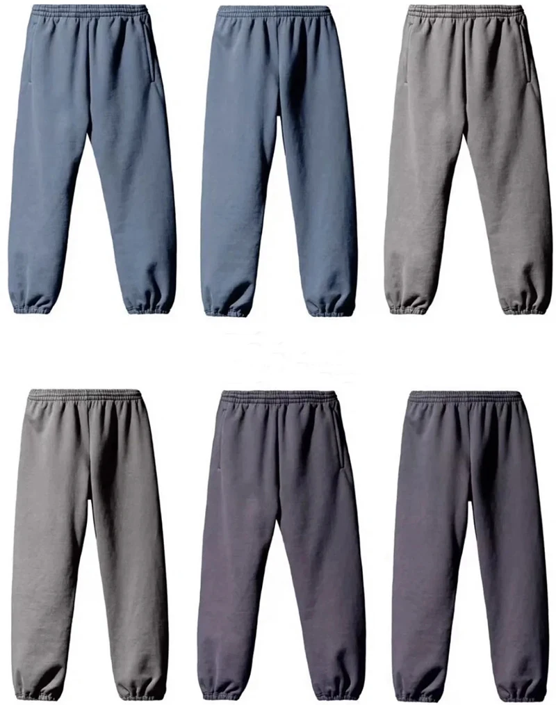 

High Quality Carbon Gray Carbon Gray Blue, Gray Khaki Kanye West Sweatpants Men Women Jogger Drawstring Casual Pants Kanye West