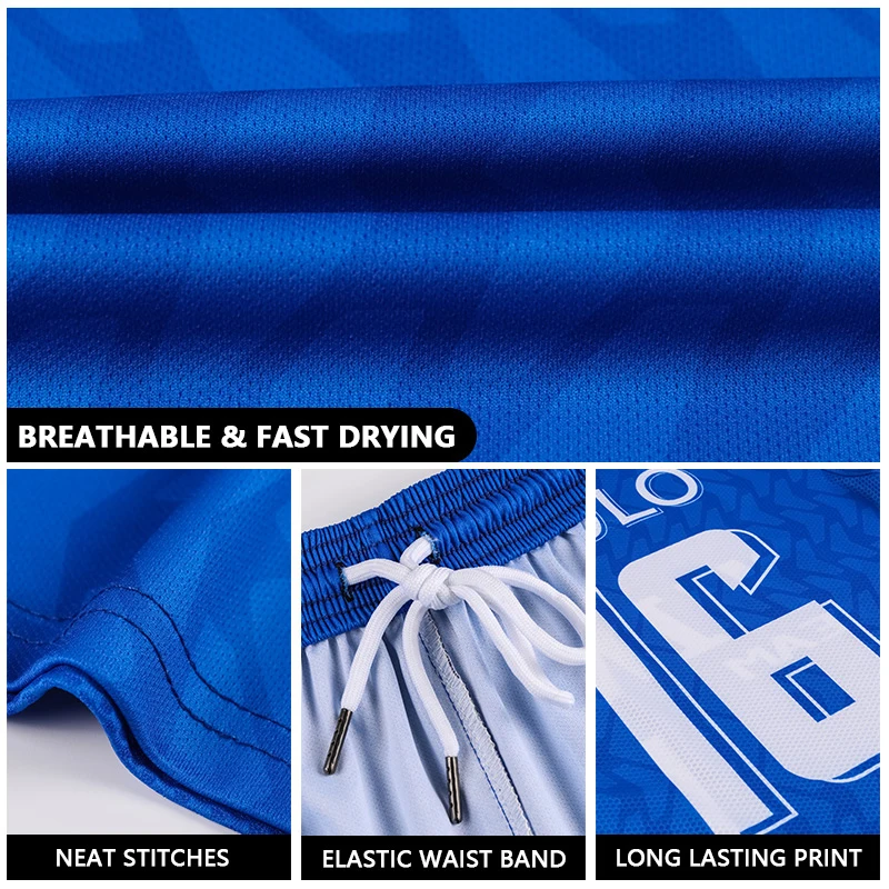 Custom Sublimation Printing Football Jersey Polyester Soccer Uniform Club Team Football Uniform Breathable Soccer Jersey For Men 6