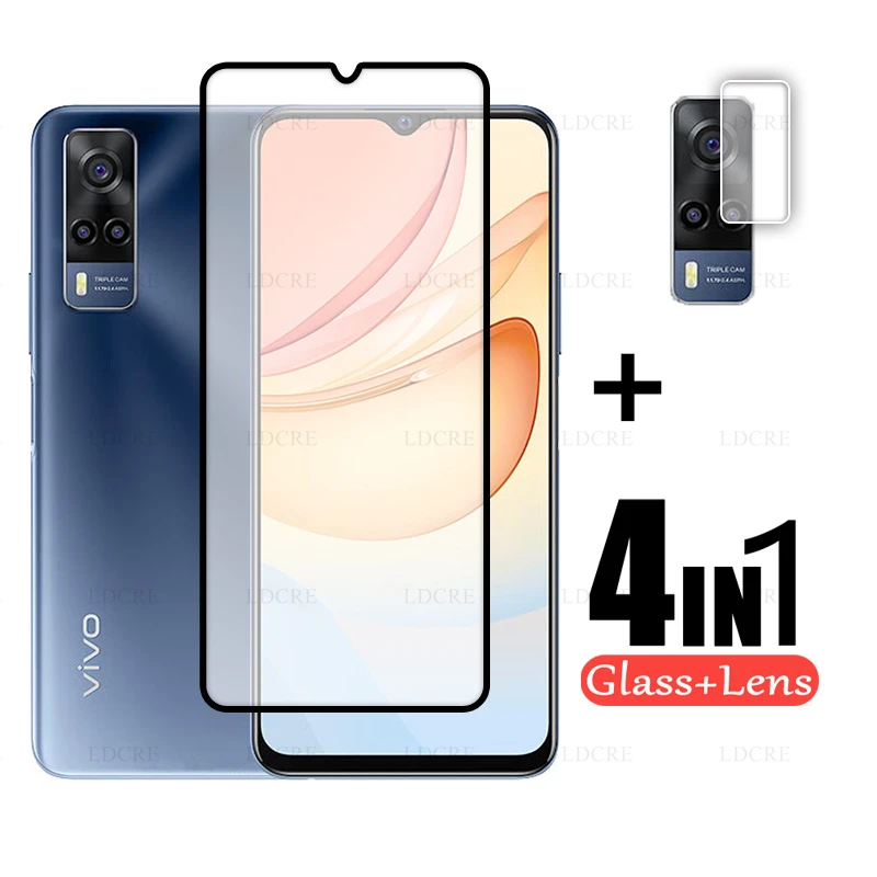 Full Cover Glass For Vivo Y33 Glass Screen Protective Tempered Glass For Vivo Y33 Camera Lens For Vivo Y33 Y53S 4G Y53S 5G Y51A
