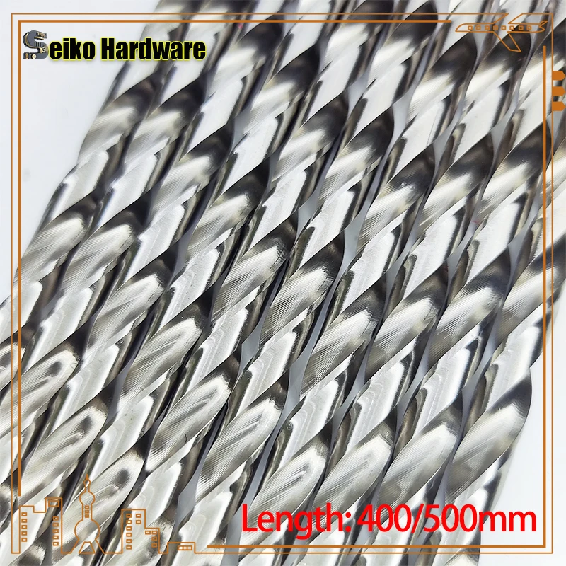 Extended Drill Bit High Hardness Woodworking 400mm/500mm Long High-speed Steel Drill Bit With Extra Long Straight Shank