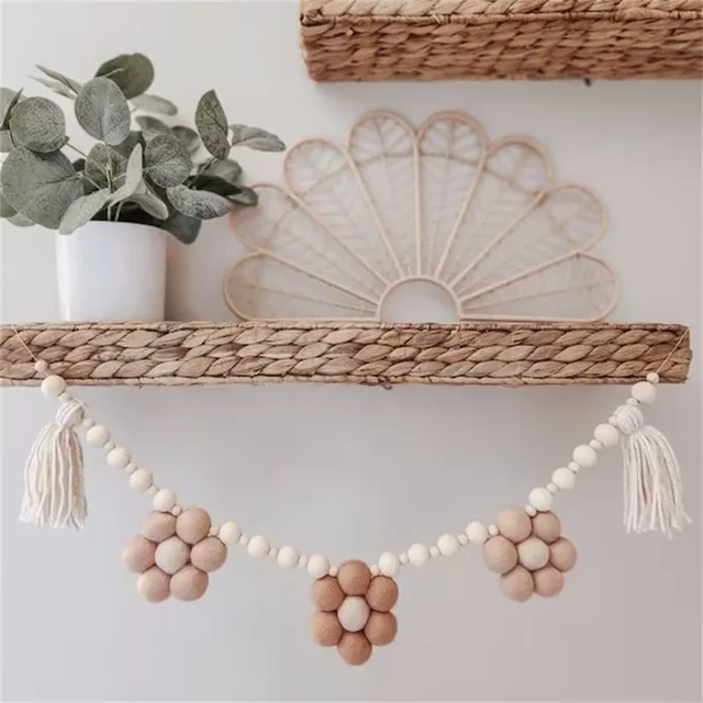 38 inch large boho wood beads