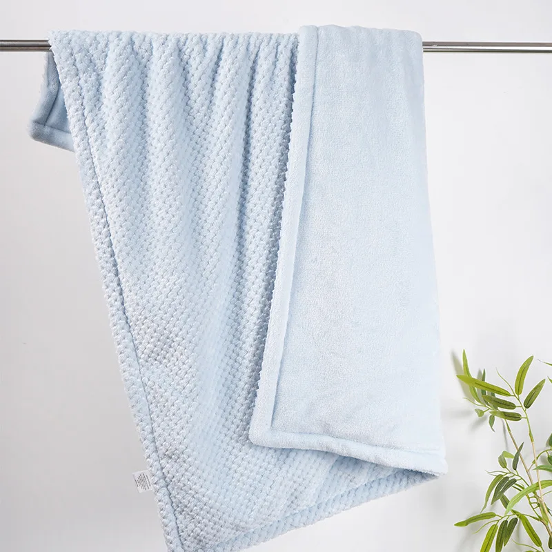 Couverture bébé polaire bleue