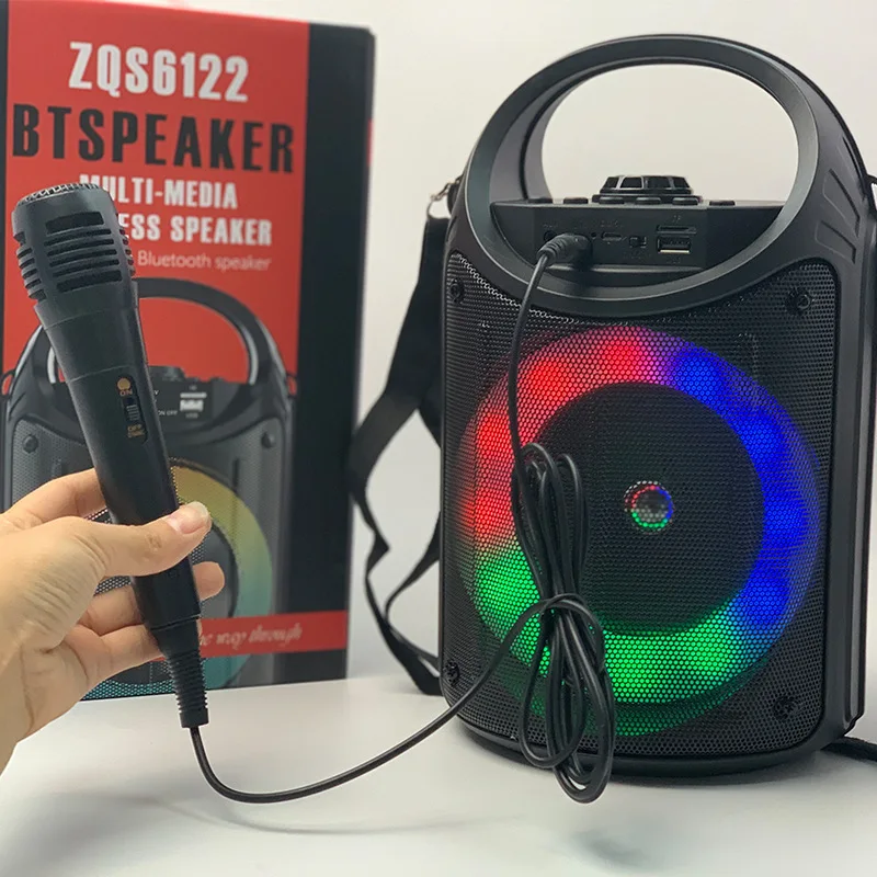

Wireless Karaoke Altavoz Bluetooth Portable Wireless Pillar High Power Stereo Bass Home Gathering Music Center with Mic USB / FM