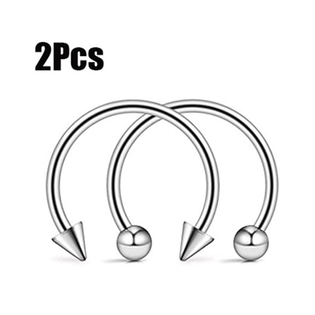 Style Stainless Steel C-bar Horseshoe Ring Vacuum Plating Nose Ring, Fake Piercing Nose Rings And Studs Jewelry