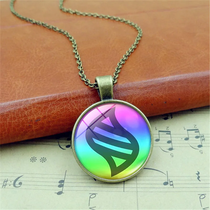 アニメメガストーンポケモンネックレスガラスカボションペンダント