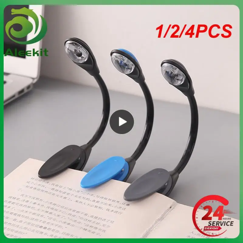 

1/2/4PCS USB Rechargeable Reading Book Light With Detachable Flexible Clip Portable Lamp Kindle eBook Readers Night Light