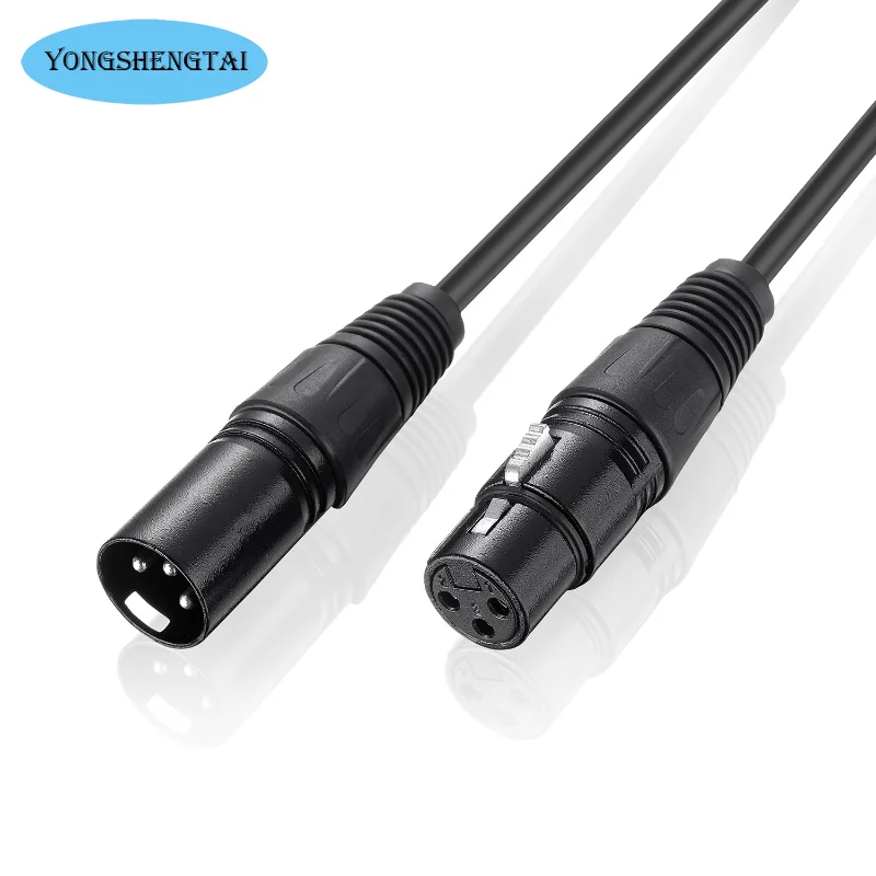 

1m 8 Double-shielded Black Zinc Alloy Head Stereo Fully Balanced XLR Cannon Male To Female Microphone Audio Cable