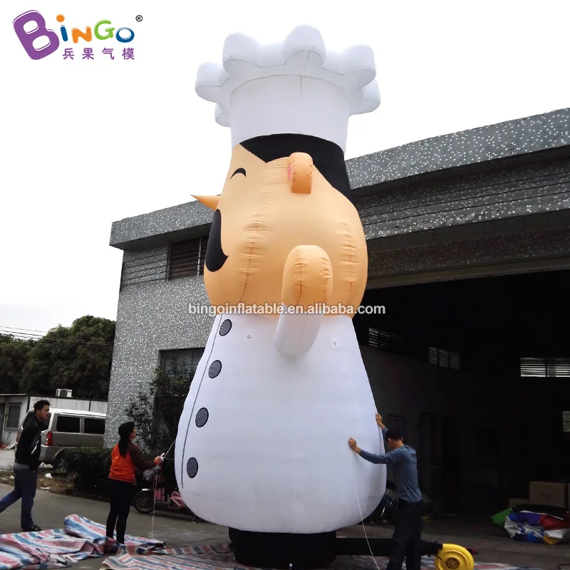 Customized 20 Feet Large Inflatable Chef Cartoon Promotional 6m High Airblown Cook For Decoration Toys 3