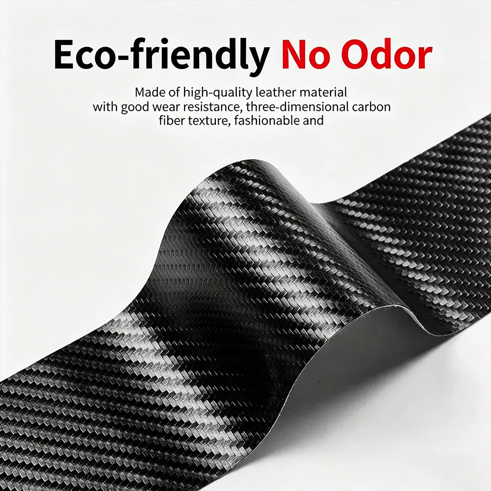 Premium Carbon Fiber Car Door Sill Scuff Plate Decor Stickers, Multiple Pack Options Available
