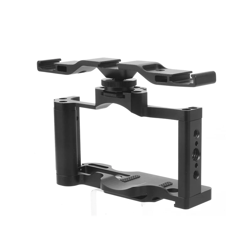 Double Cold Hot Shoe Adapter Mount Extension Holder Video Bracket for Canon for Nikon Tripod DSLR Cameras Flash Light Microphone