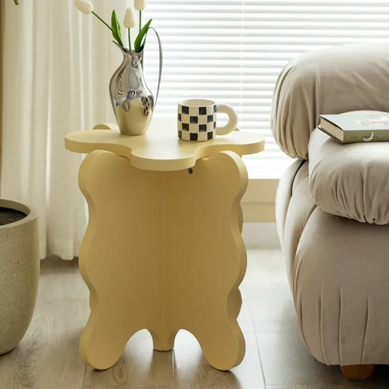 

Unique Nordic Flower Side Wood Table Nordic Coffee Corner Salon Hallway Bed Side Table Center Couchtisch Balcony Furniture
