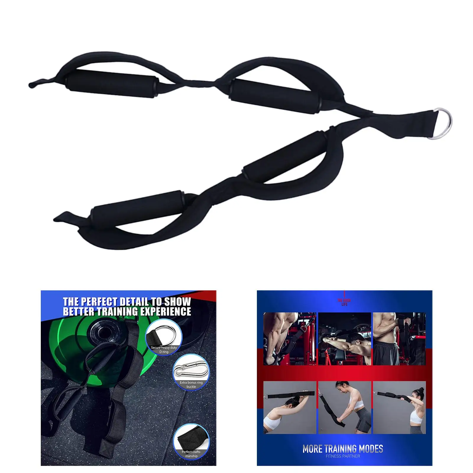 Resistance Exercise Tricep Rope Fitness Straps Gym Pull Down Strap
