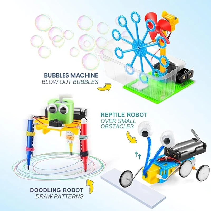 Solar-Powered 12-in-1 DIY Robotics Kit for Kids - Educational Science Experiment and Building Toy