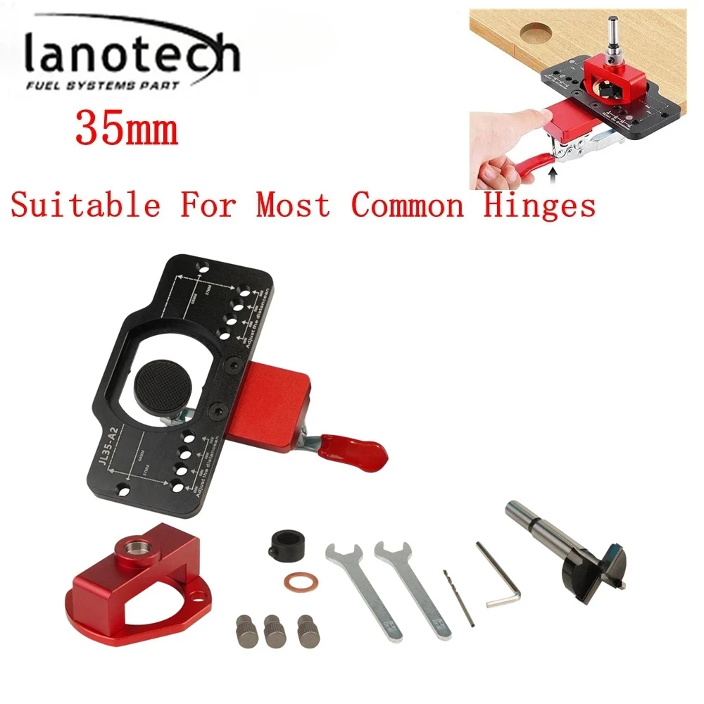 

35mm Hinge Jig Woodworking Drilling Hole Guide Household Hole Opener Tools Locator Door Concealed Installation Puncher Template