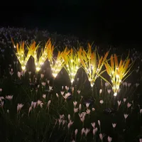 Lumière montée au sol en forme d'oreille de blé à énergie solaire à 7 têtes, adaptée à la cour, au jardin, à la pelouse, à l'extérieur, au Camping, à la décoration de fête, 1 pièce 3