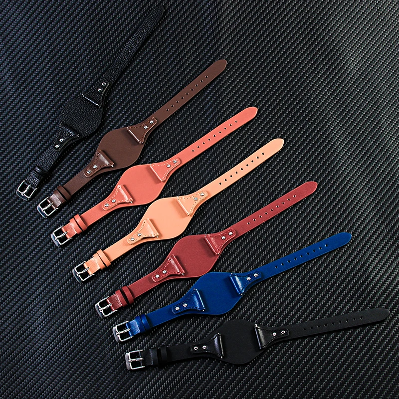 Breathable Genuine Cowhide Watchband, Sweatproof & Odorless, 18mm Strap
