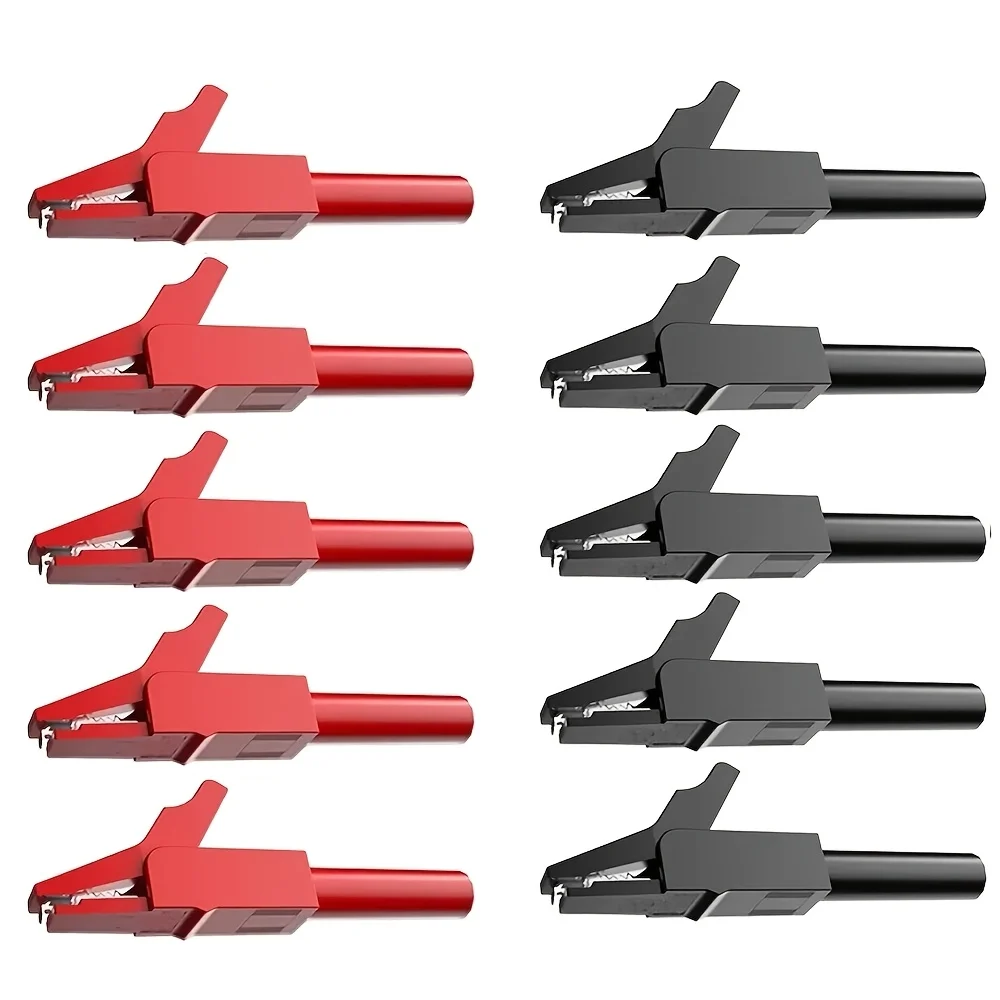 2 Pcs Alligator Clip，compatible with 4mm banana plug, durable fixture for electrical testing and experimental accessories