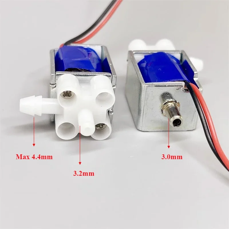 DC 3V 3.7V 2위치 3방향 N/C N/O 소형 미니 전기 솔레노이드 밸브 마이크로 공기 흐름 제어 밸브 DIY 모니터 의료 기기