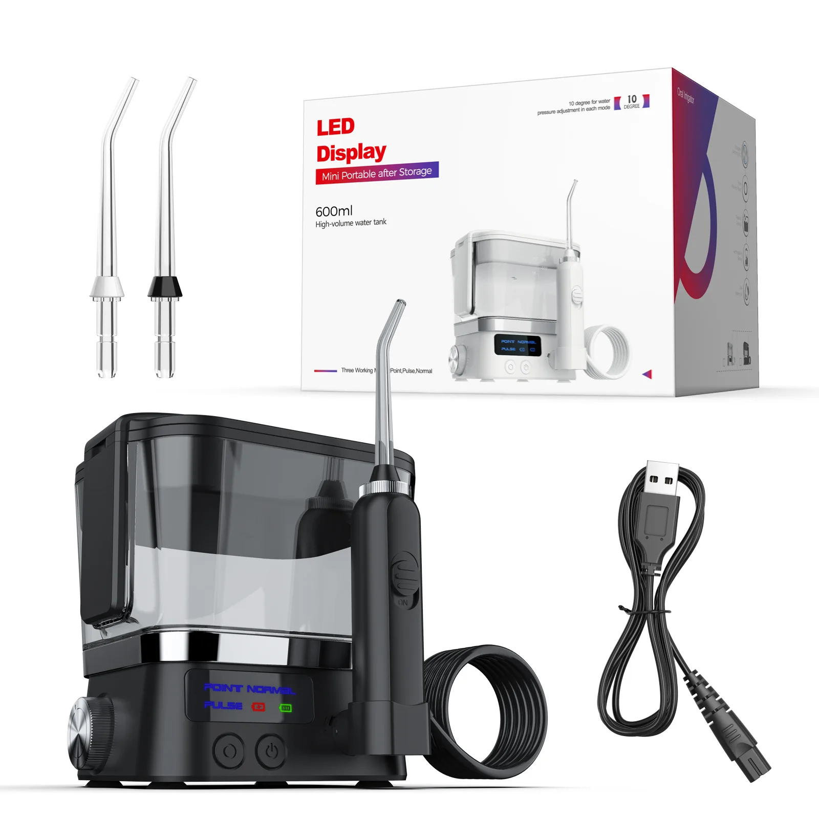 Irrigador Oral Portátil, Dental Floss, Water Jet, Waterpick impermeável para limpador de dentes
