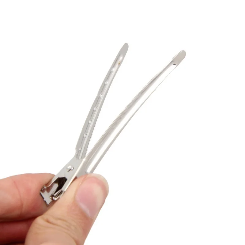 10PCS Partition Hair Clip Spring Hairdressing Tools for Girls Stainless Steel Duckbill Clip Type Styling Accessories
