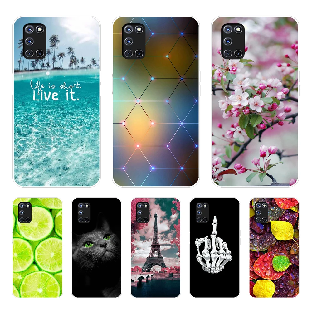 Topme Cover per OPPO A52 / OPPO A72 / OPPO A92 (6.5 Inches) Custodia Case, Protezione Della Pelle Della Custodia in Silicone Tpu - Verde Matcha