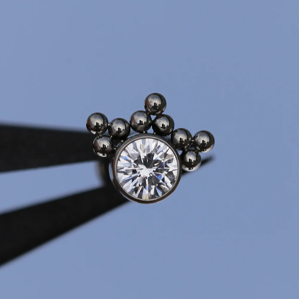 1PCS Implant Grade Titanium ASTM F136 Titanium Labret Piercing Body