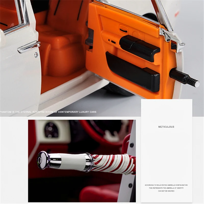 New 1/20 Rolls Royce Phantom Alloy Car Model Diecasts & Toy Vehicles Metal Car Model Collection Simulation Sound Light Kids Gift 5