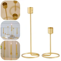 Metal Candle Holder Single Head Iron Art Candlestick Creative Dining Table Decoration Wedding Romantic Candlestick 2
