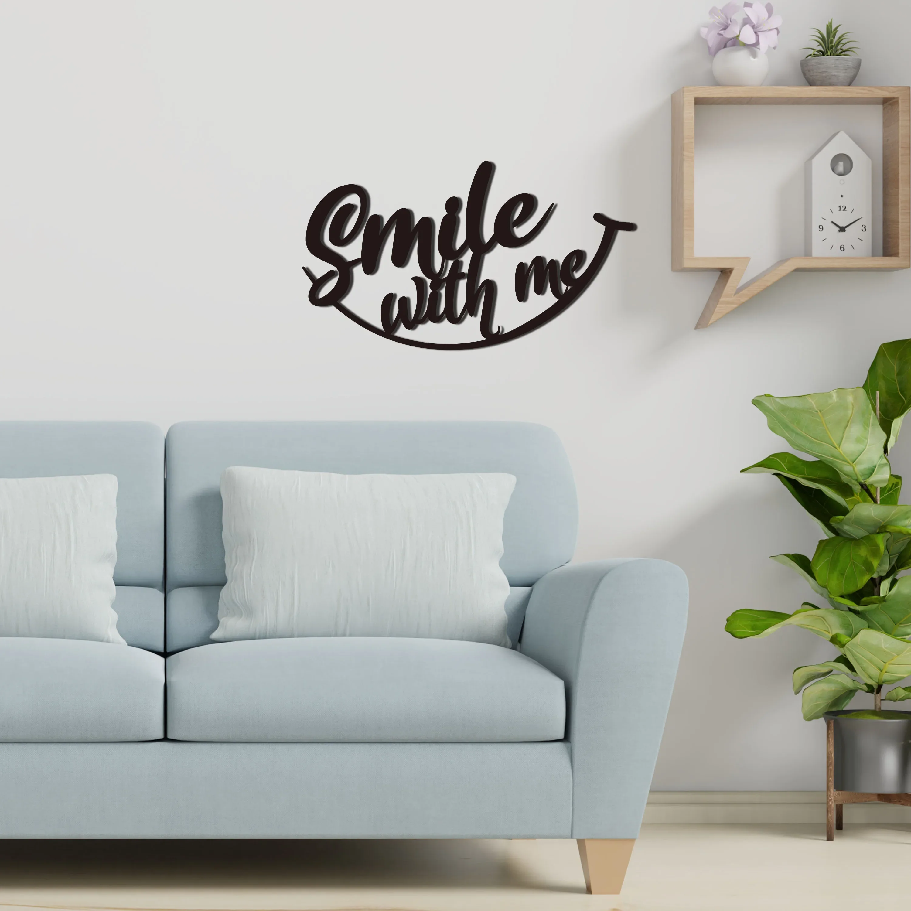 

Настенный металлический декор Smile with Me, 1 шт., Настенный декор для гостиной, современный декор для гостиной