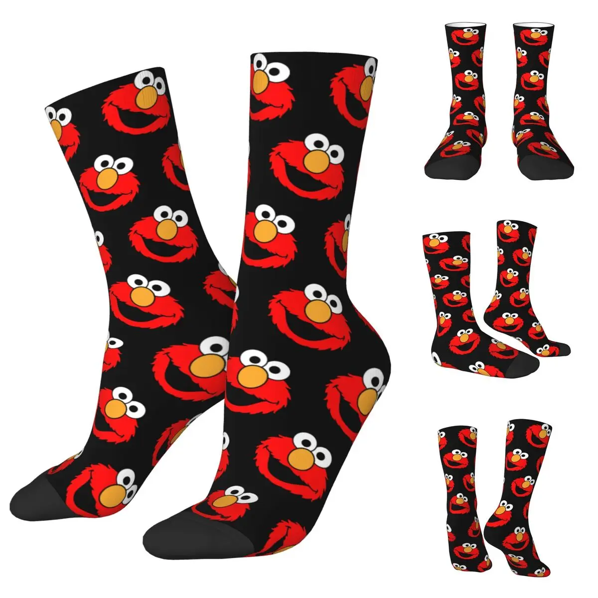 

SESAME Street Elmo Unisex Socks,Running 3D Print Happy Socks Street Style Crazy Sock