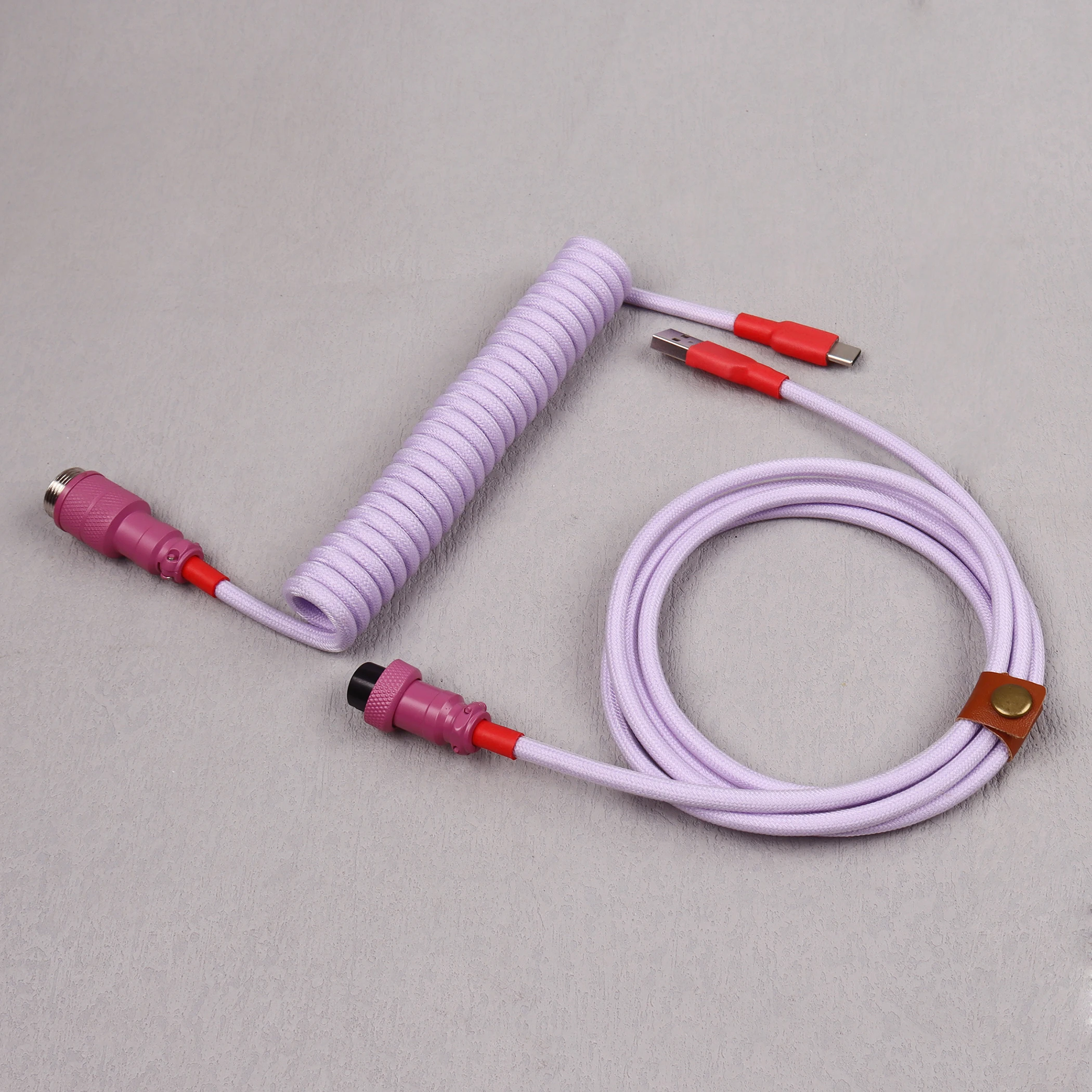 

Coiled Keyboard Cable Type USB C Gaming Keyboard Aviation Cable GX16 USB C Coiled Cable