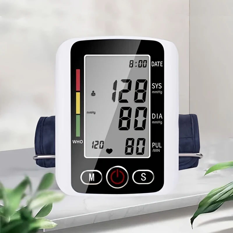Blood Pressure Monitor Meter Digital Tonometer Upper Arm Automatic BP Pulse Medical Sphygmomanometer